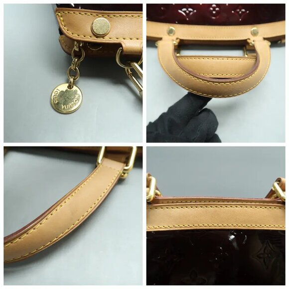 Louis Vuitton Brea Burgundy Monogram Patent Leather Satchel 818-123124 - Picture 7 of 11